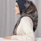 istanbul printed square scarf in bosphorus by buttonscarves side view