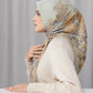istanbul printed square scarf in galata by buttonscarves side view