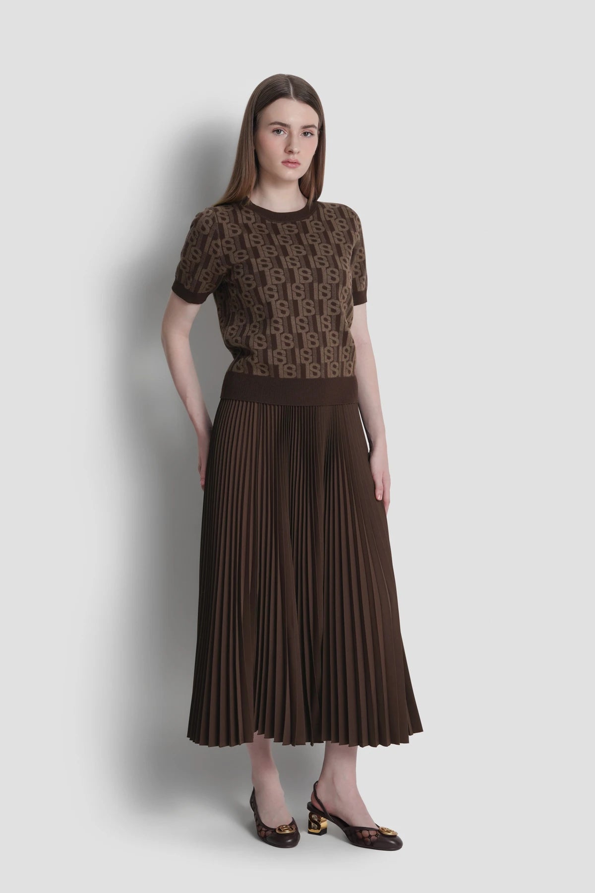 Leena Knit Top - Brown