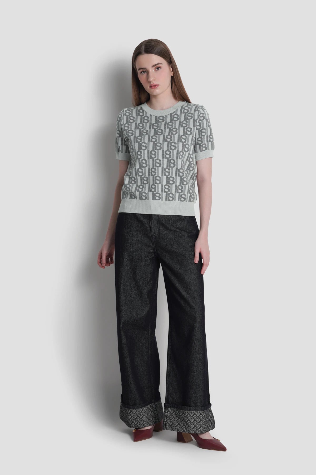 Leena Knit Top - Misty Grey
