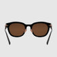 luca sunglasses in coffee by buttonscarves back view