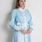 Luna Cotton Shirt Dress - Baby Blue