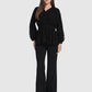 Monogram Lace Puff Shirt - Black