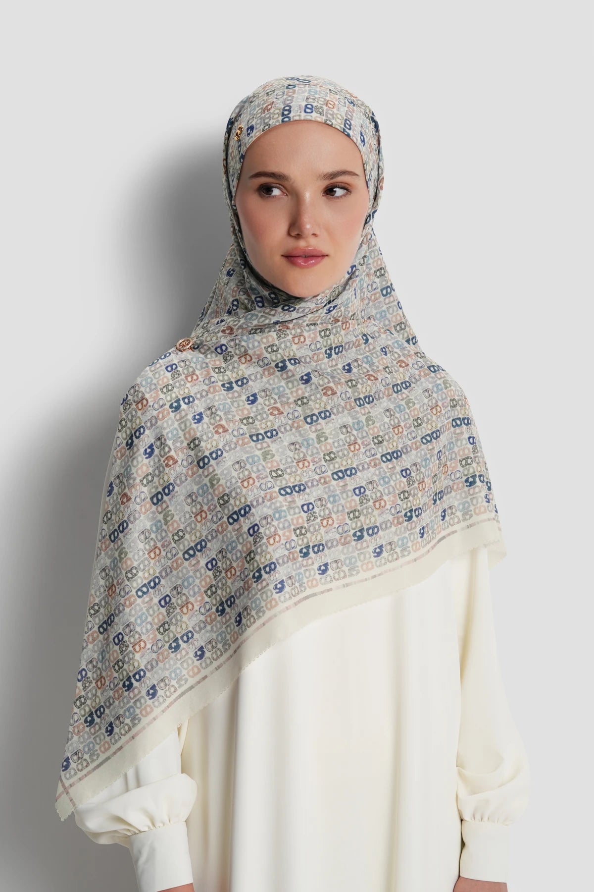 Nagita Tie Back Square - Azure
