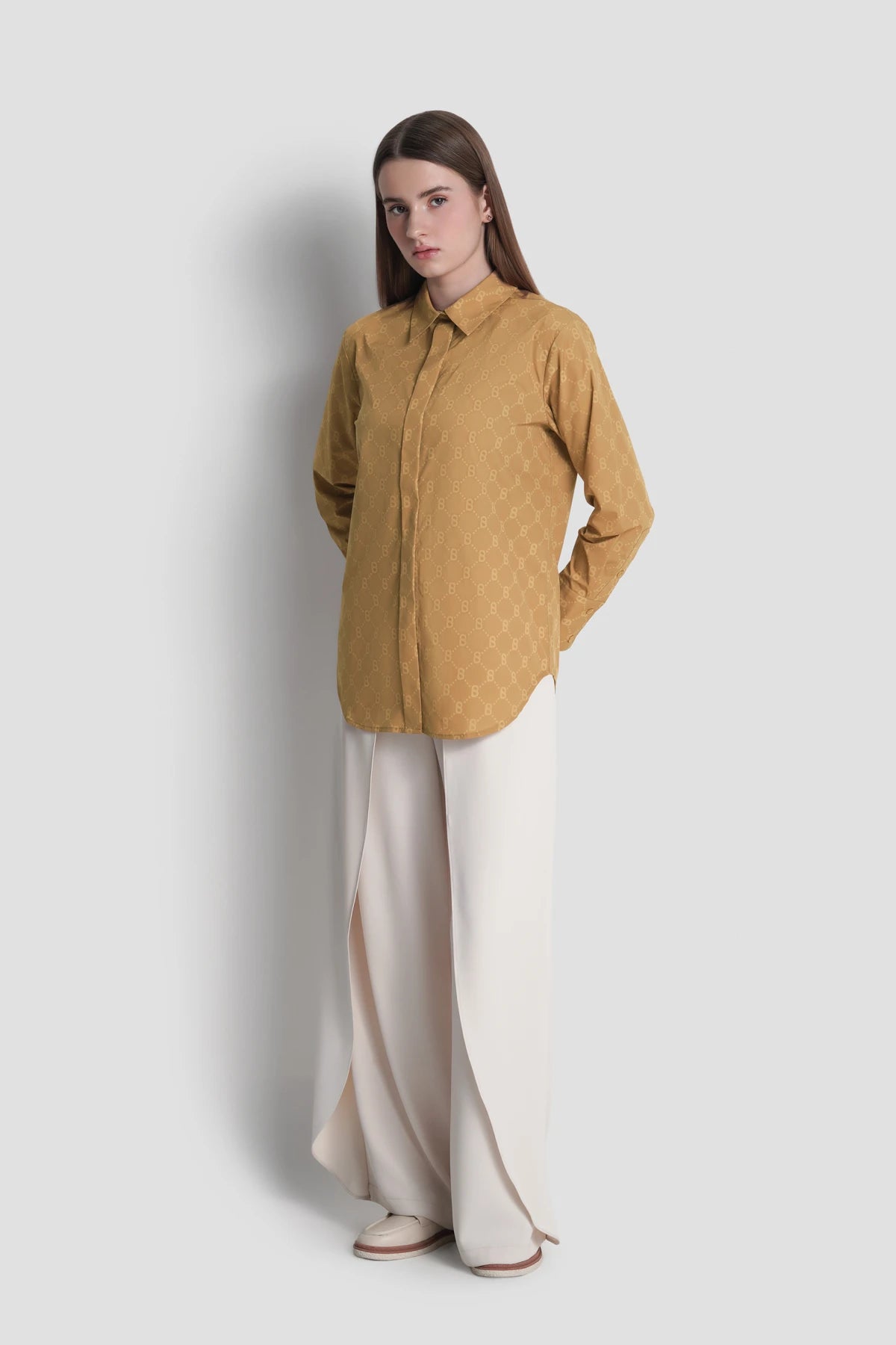 Nolla Monogram Shirt - Brown