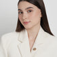 round pin brooch 03 in brown gold by buttonscarves on blazer