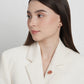 round pin brooch 03 in red gold by buttonscarves on blazer