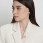 round pin brooch 03 in white rose gold by buttonscarves on blazer