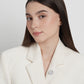 round pin brooch 03 in white silver by buttonscarves on blazer