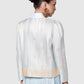 Songket Crop Shirt - Blue