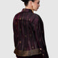 Songket Peplum Shirt - Maroon