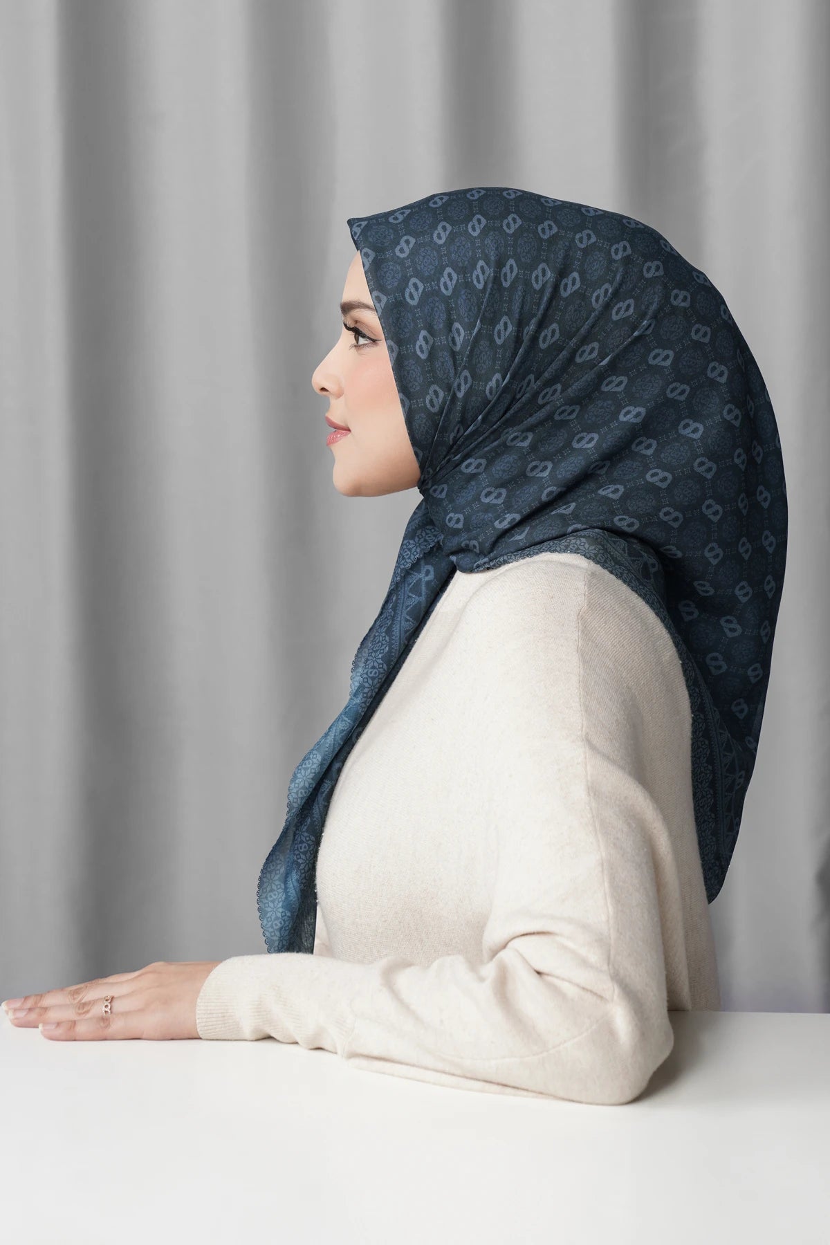Songket Square - Maritime Blue