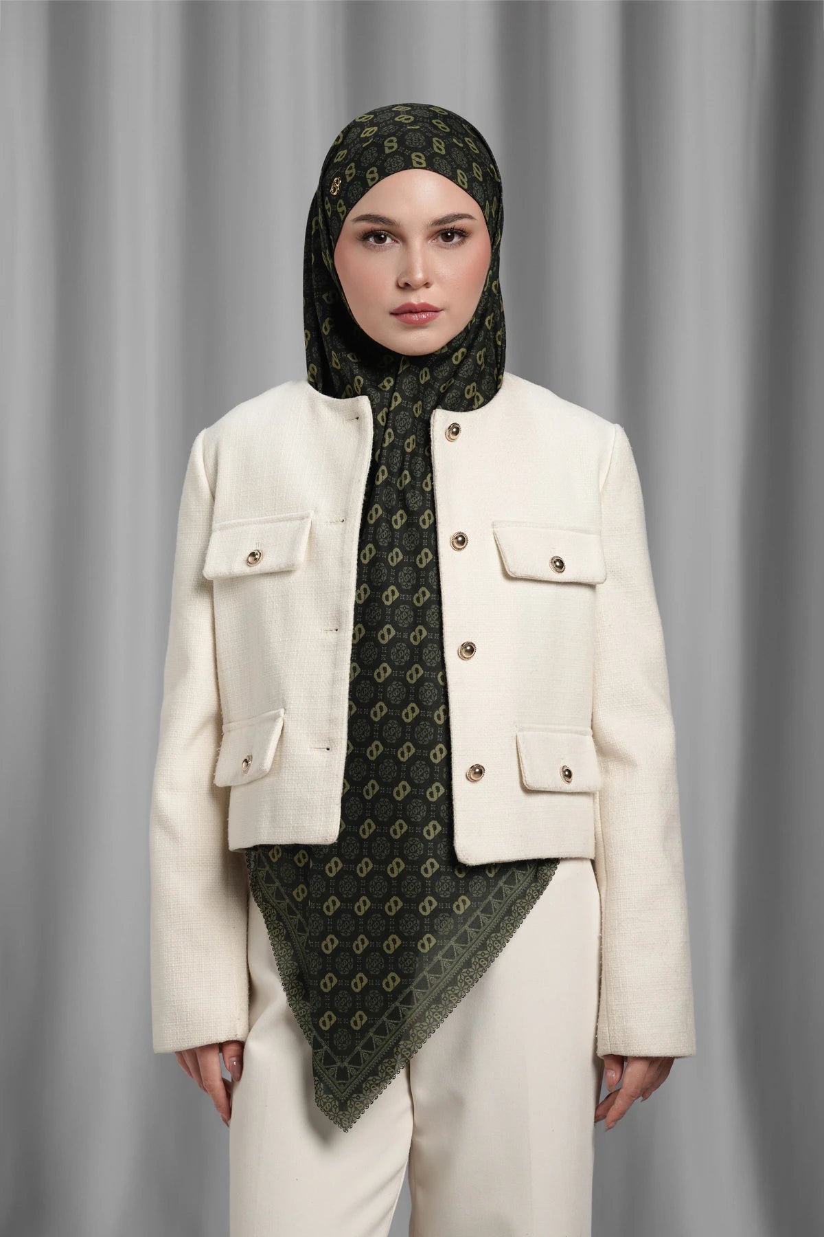 Songket Tie Back Square - Hornbill
