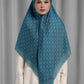 Songket Tie Back Square - Indigo