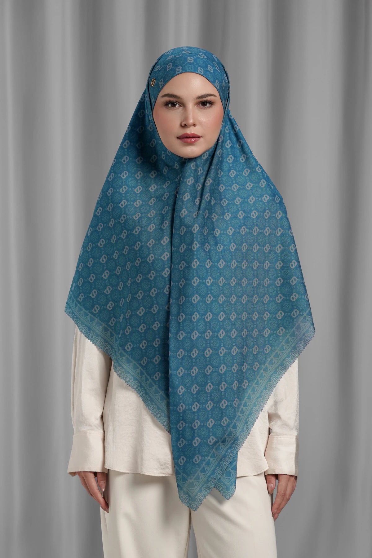Songket Tie Back Square - Indigo