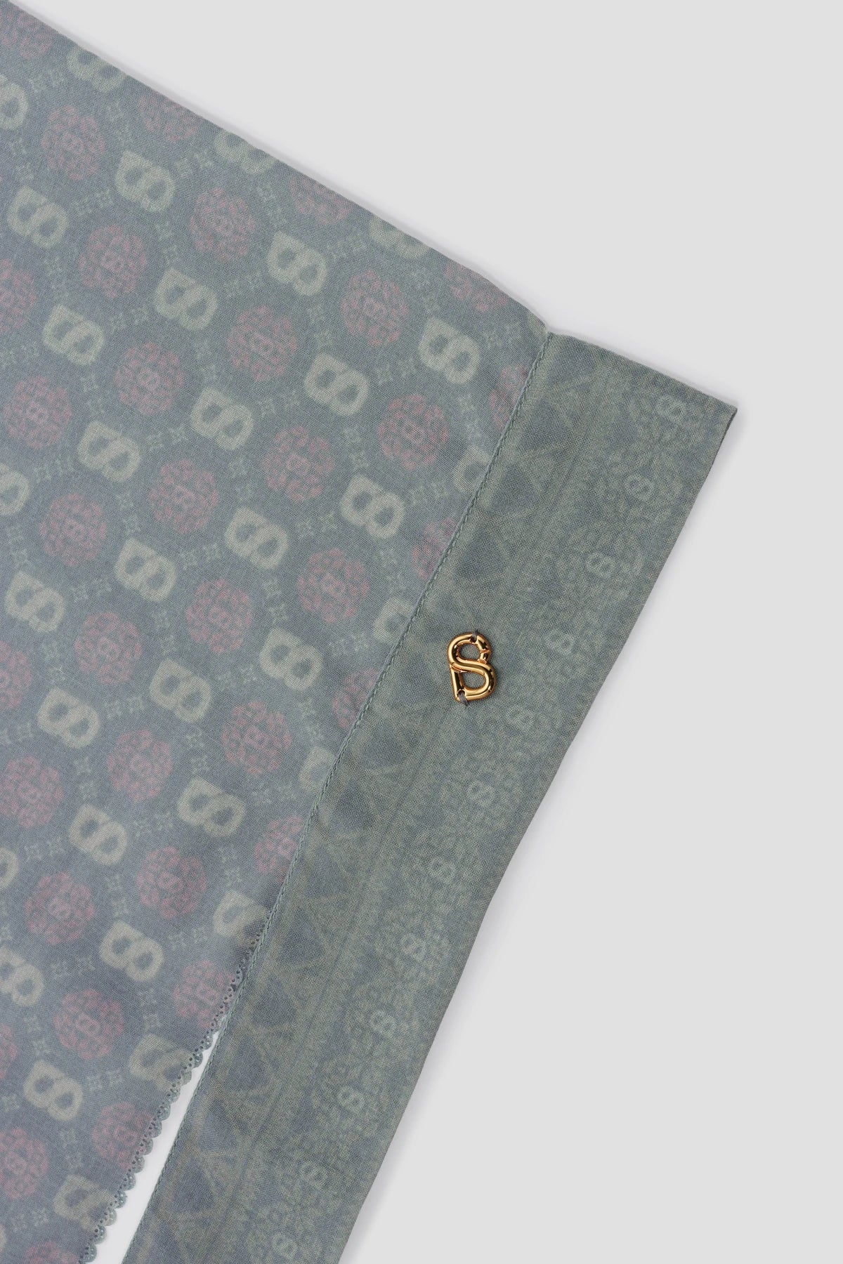 Songket Tie Back Shawl - Fog
