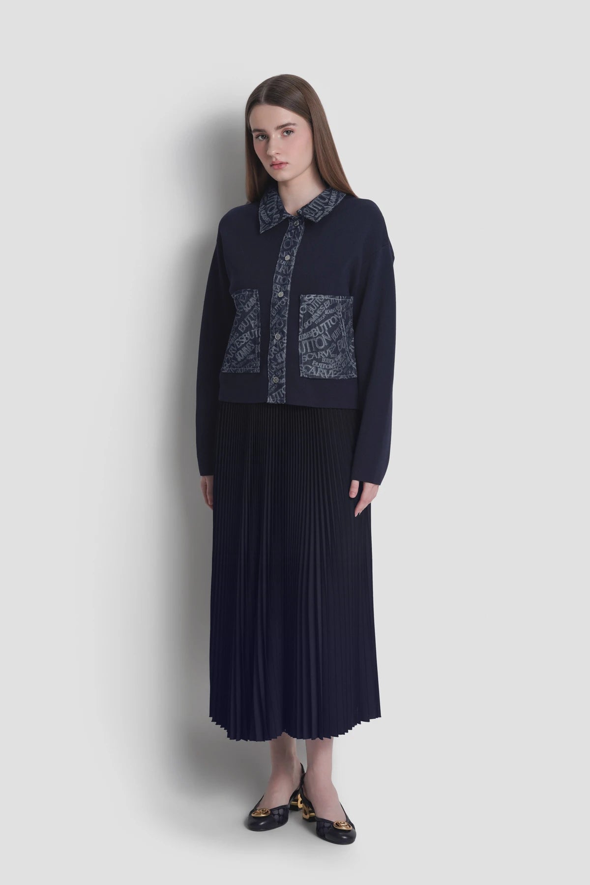 Waves Monogram Knit - Blue