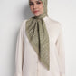 waves monogram printed square scarf in fossil by buttonscarves front view