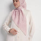 waves monogram printed square scarf in pearl blush by buttonscarves side view