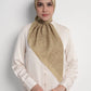waves monogram printed square scarf in prairie sand by buttonscarves front view