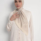 waves monogram printed square scarf in sandshell by buttonscarves front view