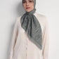 waves monogram printed square scarf in stormy by buttonscarves front view