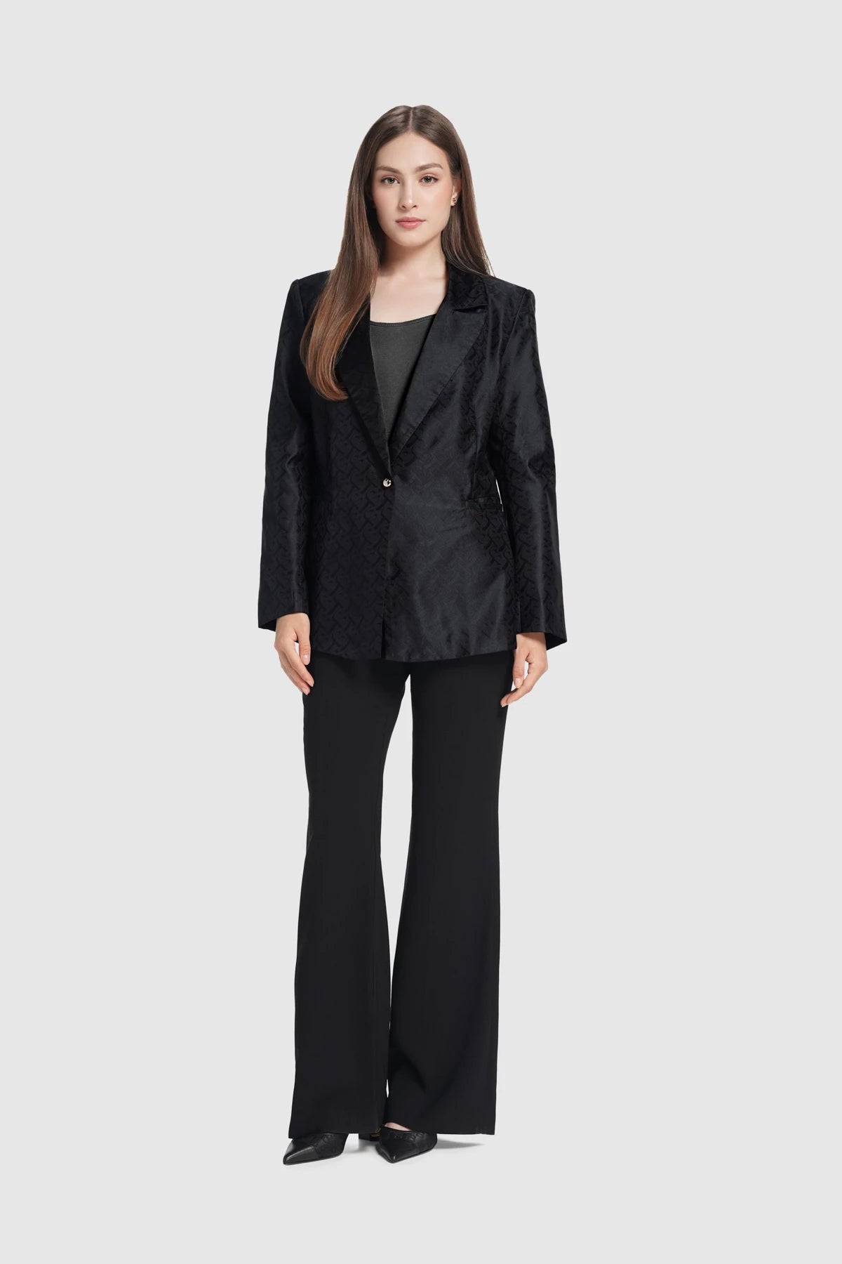 Bimu Jacquard Blazer - Black