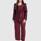 Bimu Jacquard Blazer - Maroon