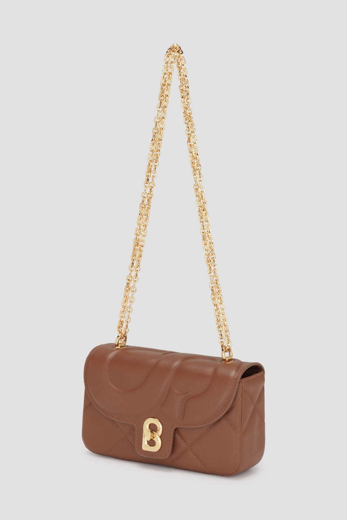 alana small bag in brown by buttonscarves front view