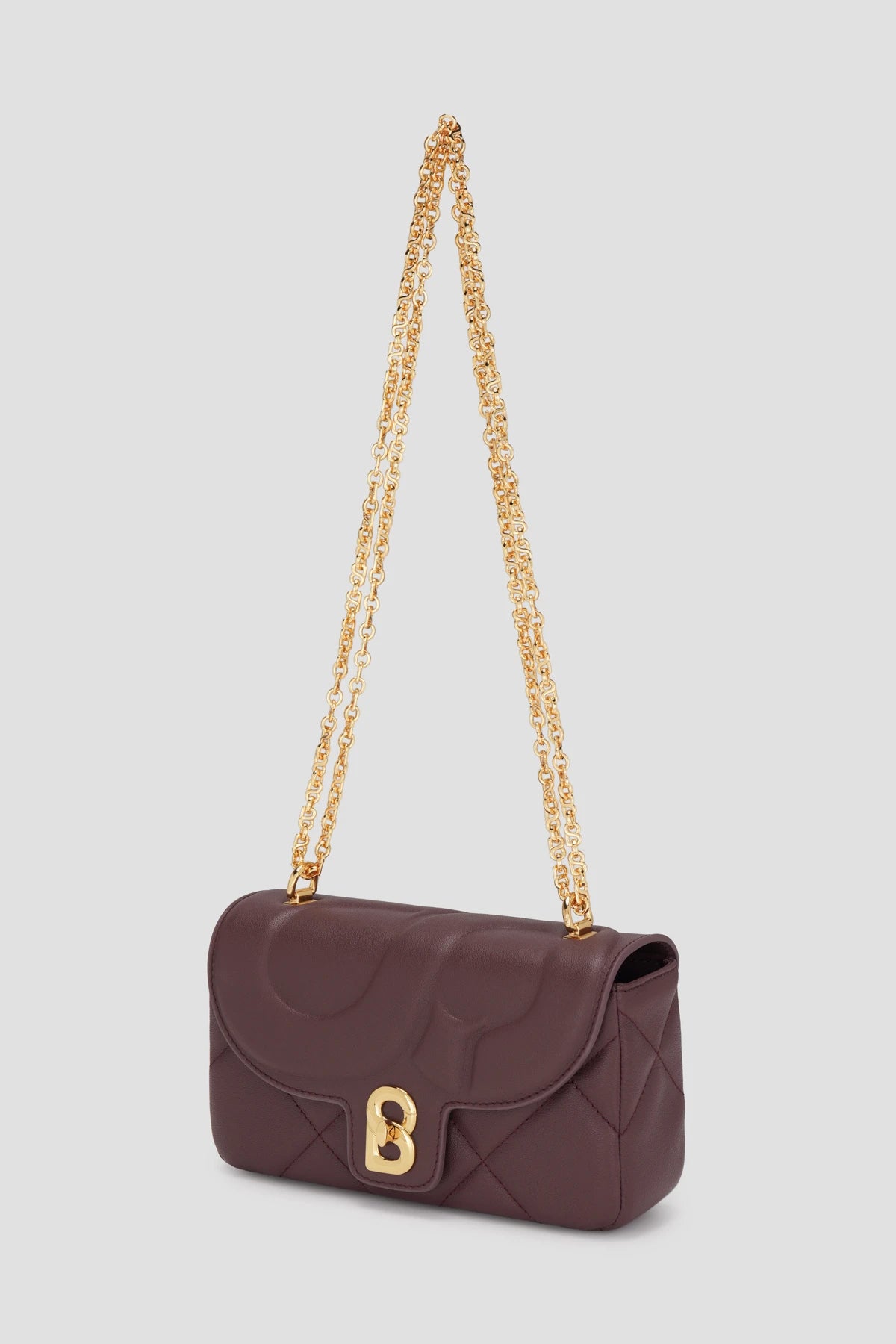 alana small bag in burgundy by buttonscarves front view