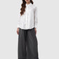The Editor Satin Shirt - White
