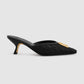 Signature Jacquard Mules - Black