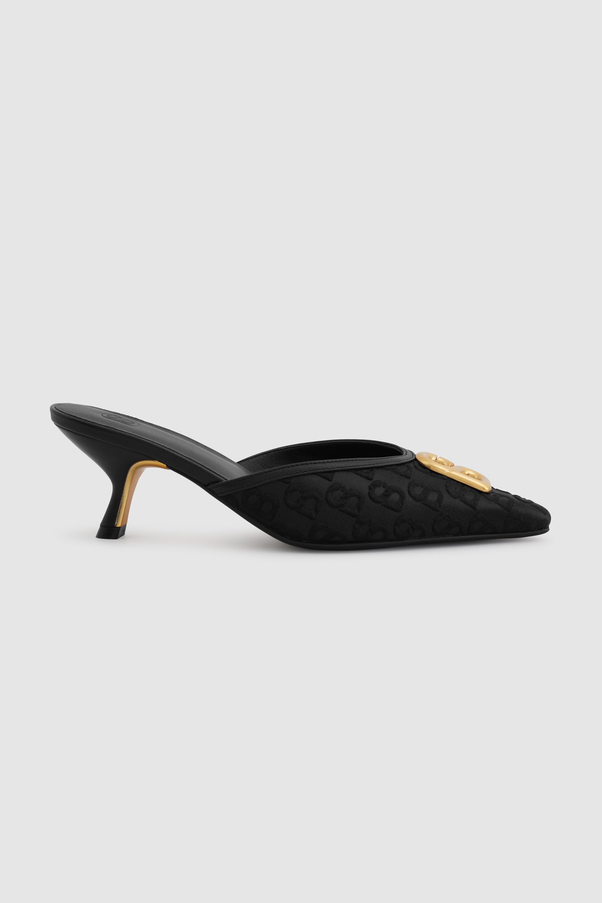 Signature Jacquard Mules - Black