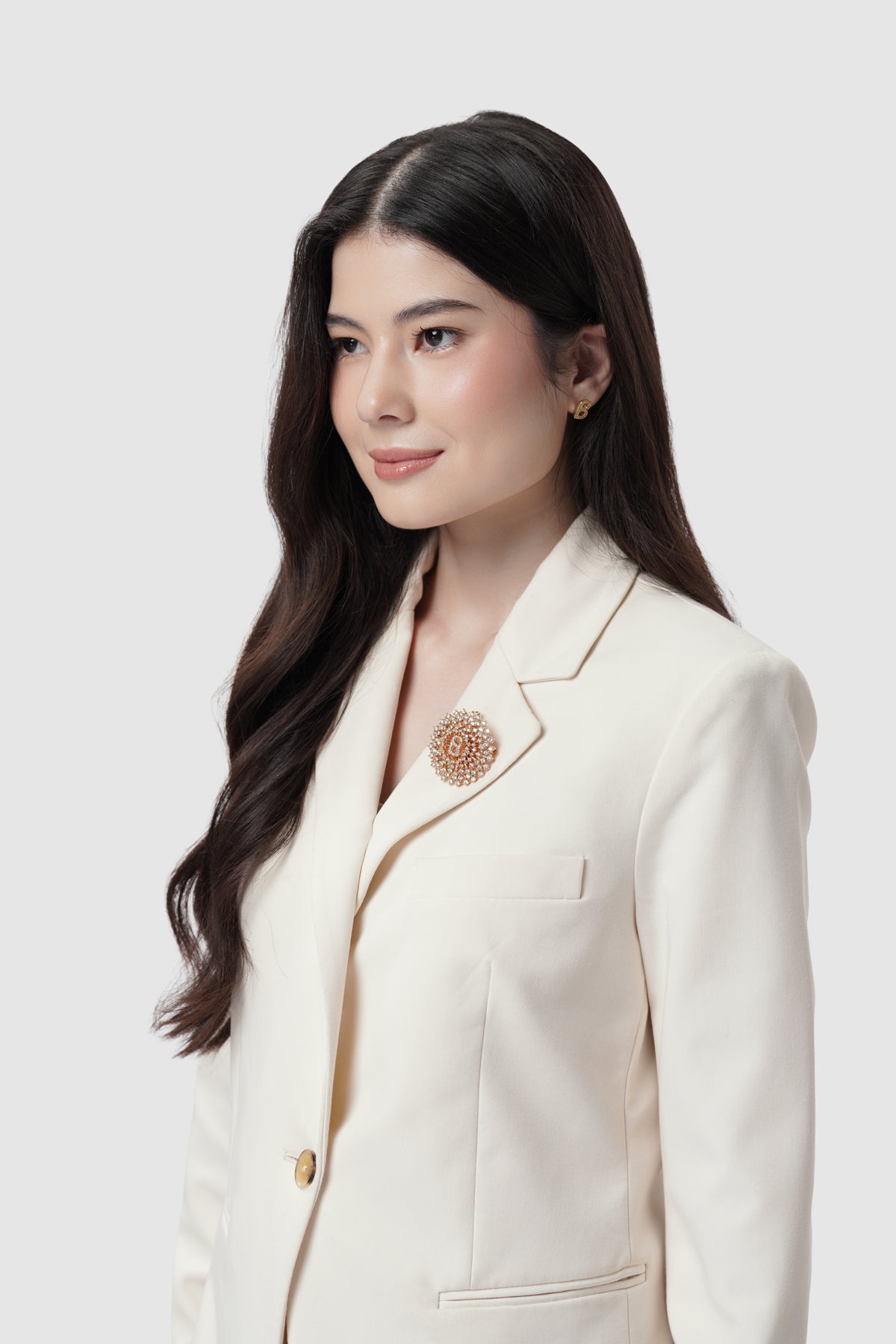 Noura Brooch - Rose Gold