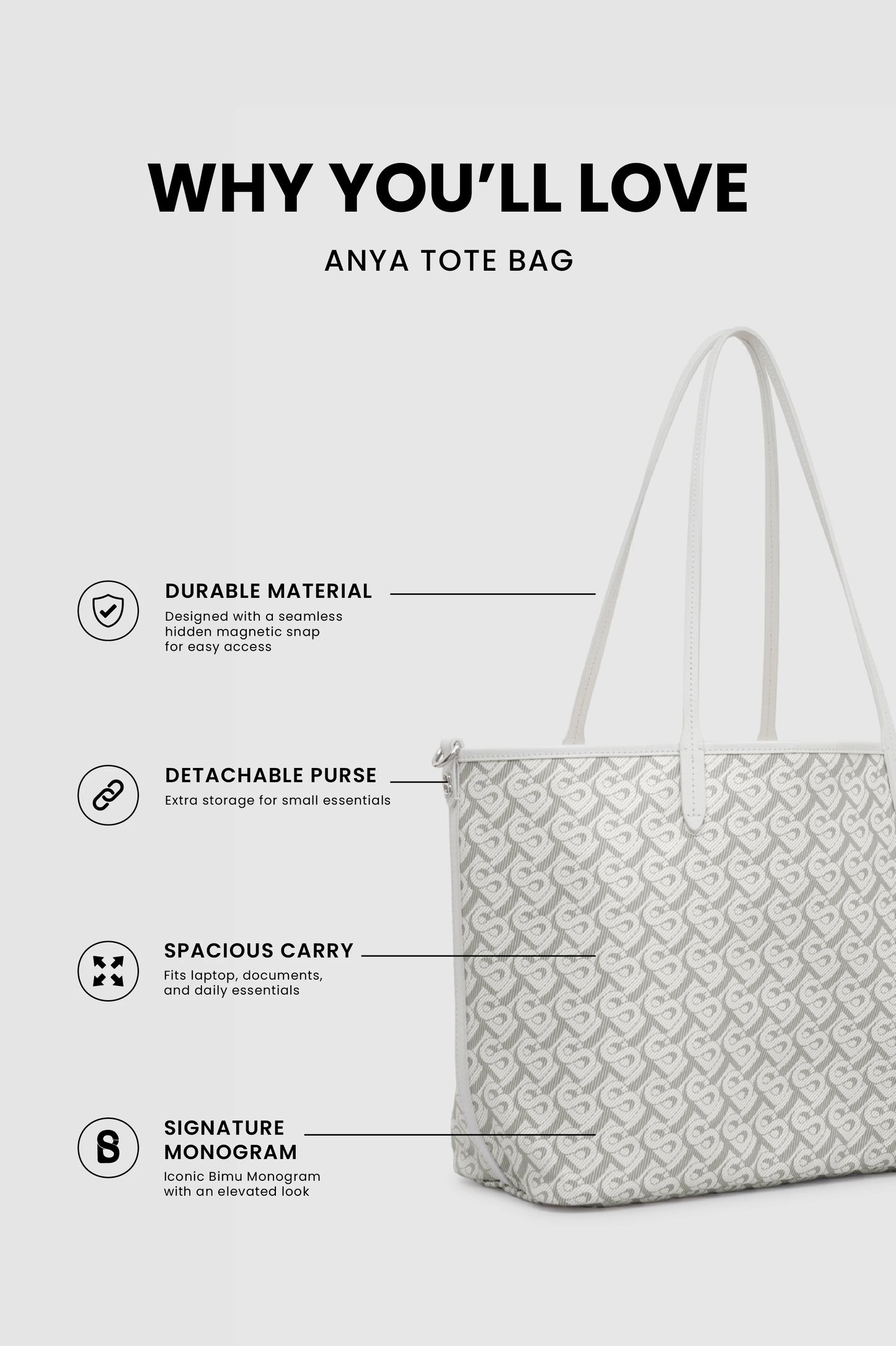Anya Tote Bag - White