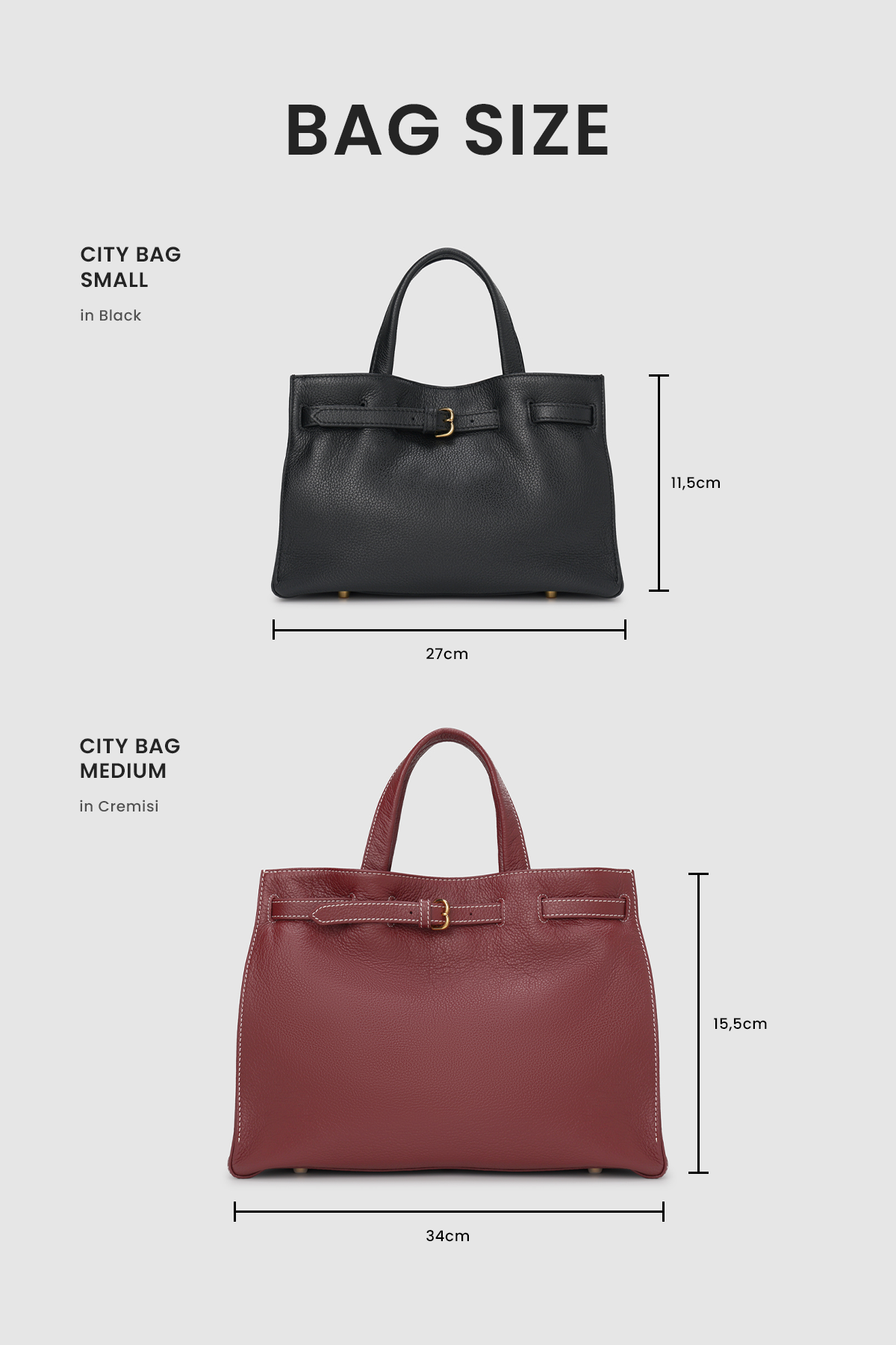 The City Bag Medium - Cremisi