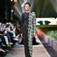 Monogram Embroidery Dress - Black