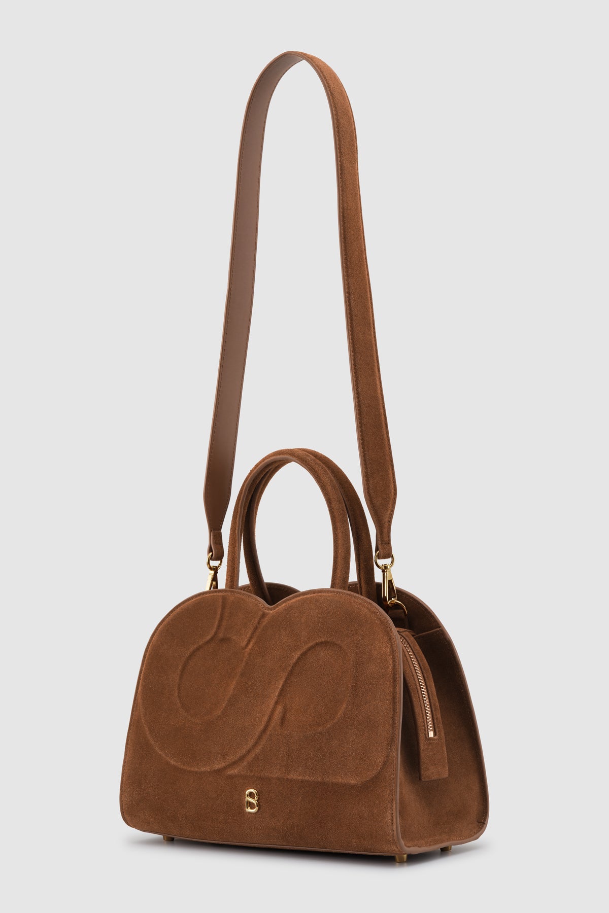 Joy Bag Medium - Suede Leather - Caramel