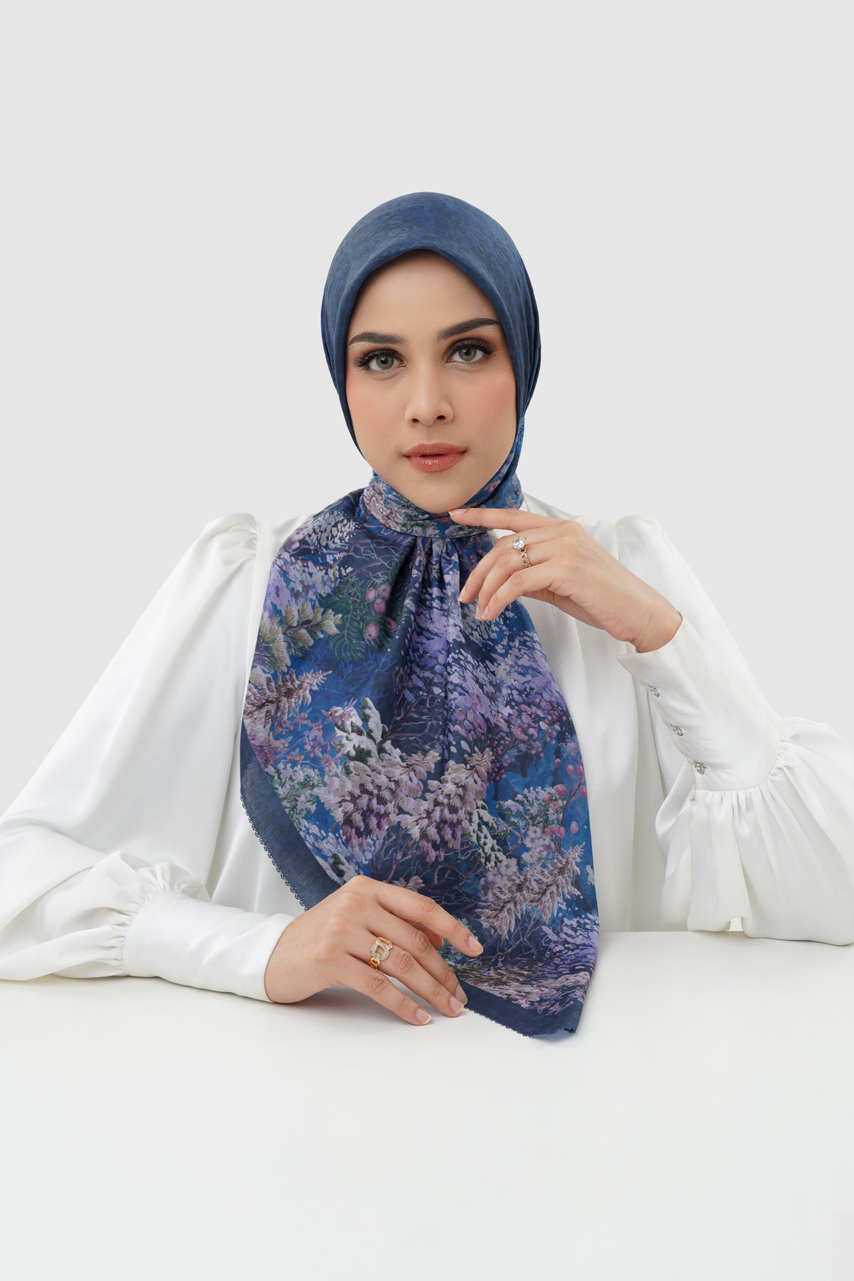 Holiday 3 Jacquard Voile - Sapphire Blue