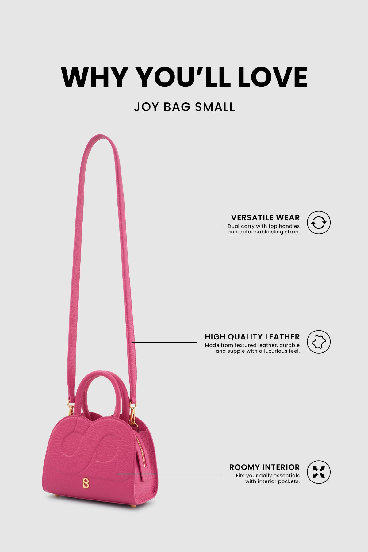 Joy Bag Small - Viva Magenta