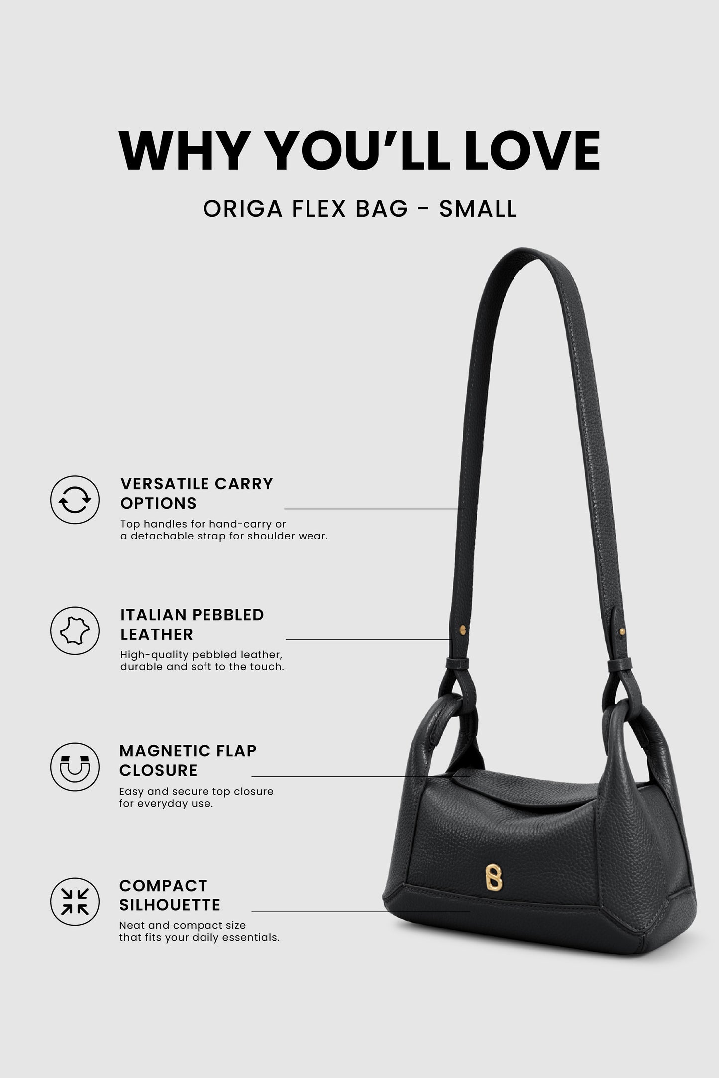 Origa Flex Bag Small - Black