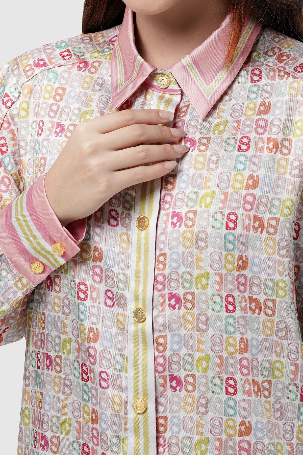 Nagita Oversized Shirt - Peach