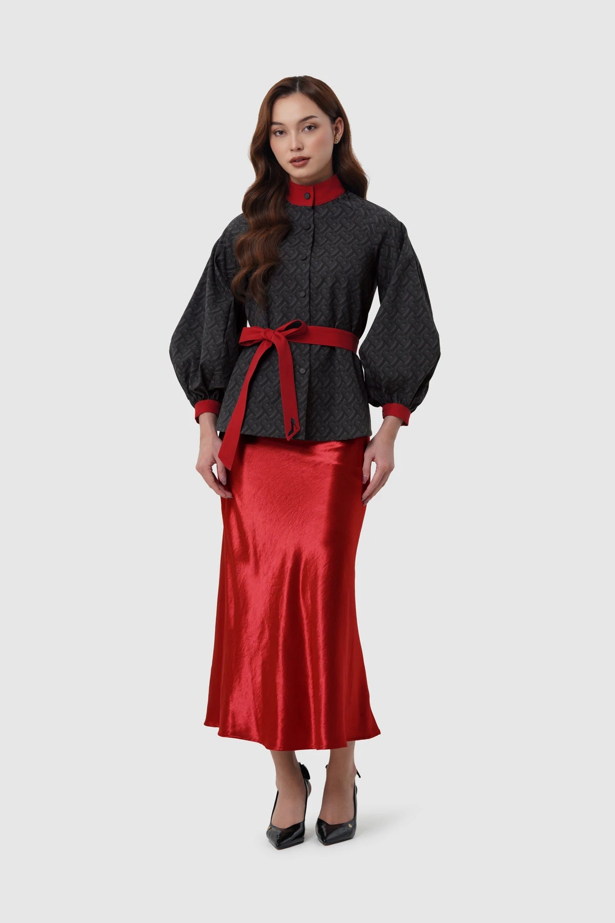 The Editor Puff Shirt - Black
