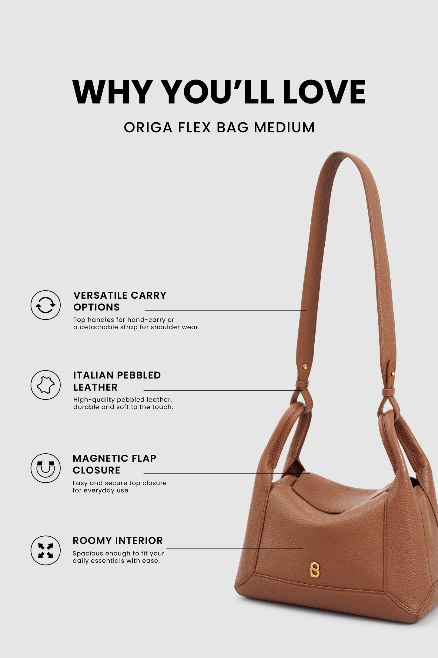 Origa Flex Bag Medium - Caramel