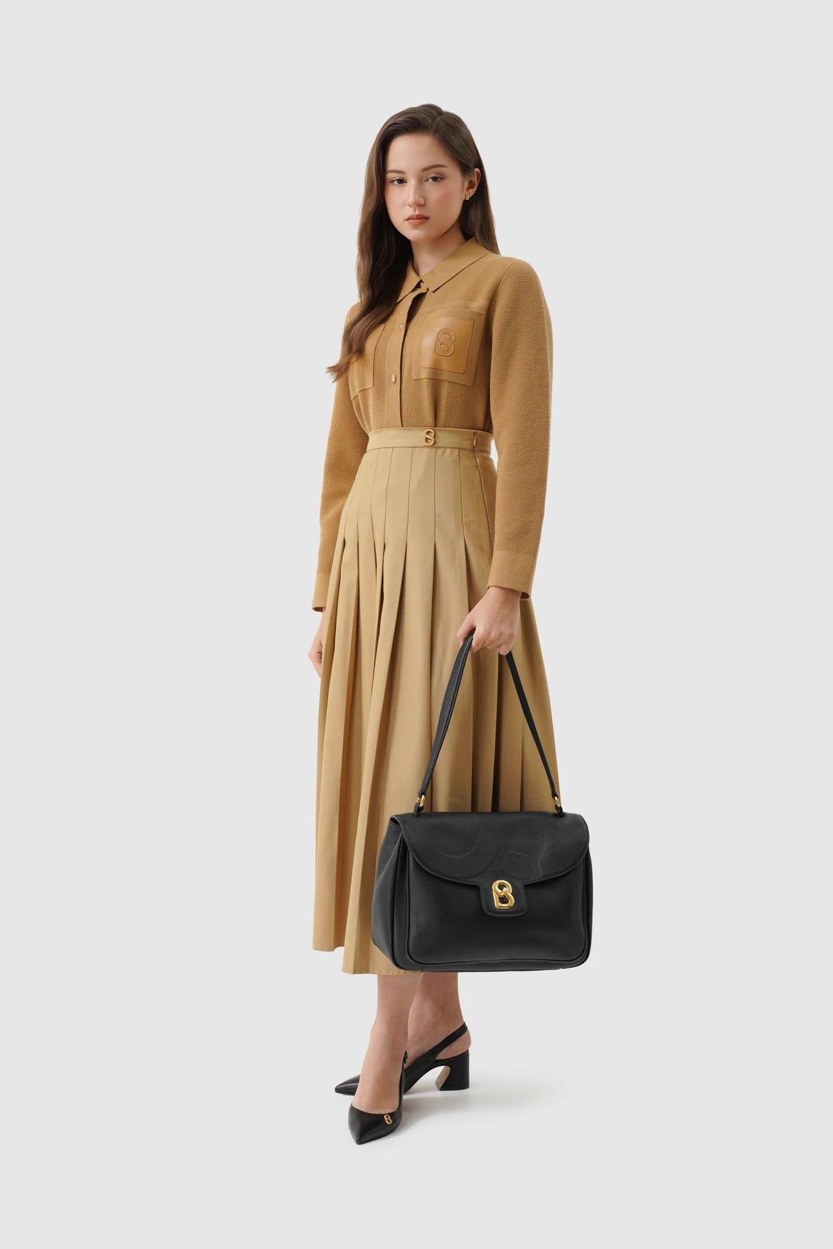 Savina Bag - Pebble Leather - Black