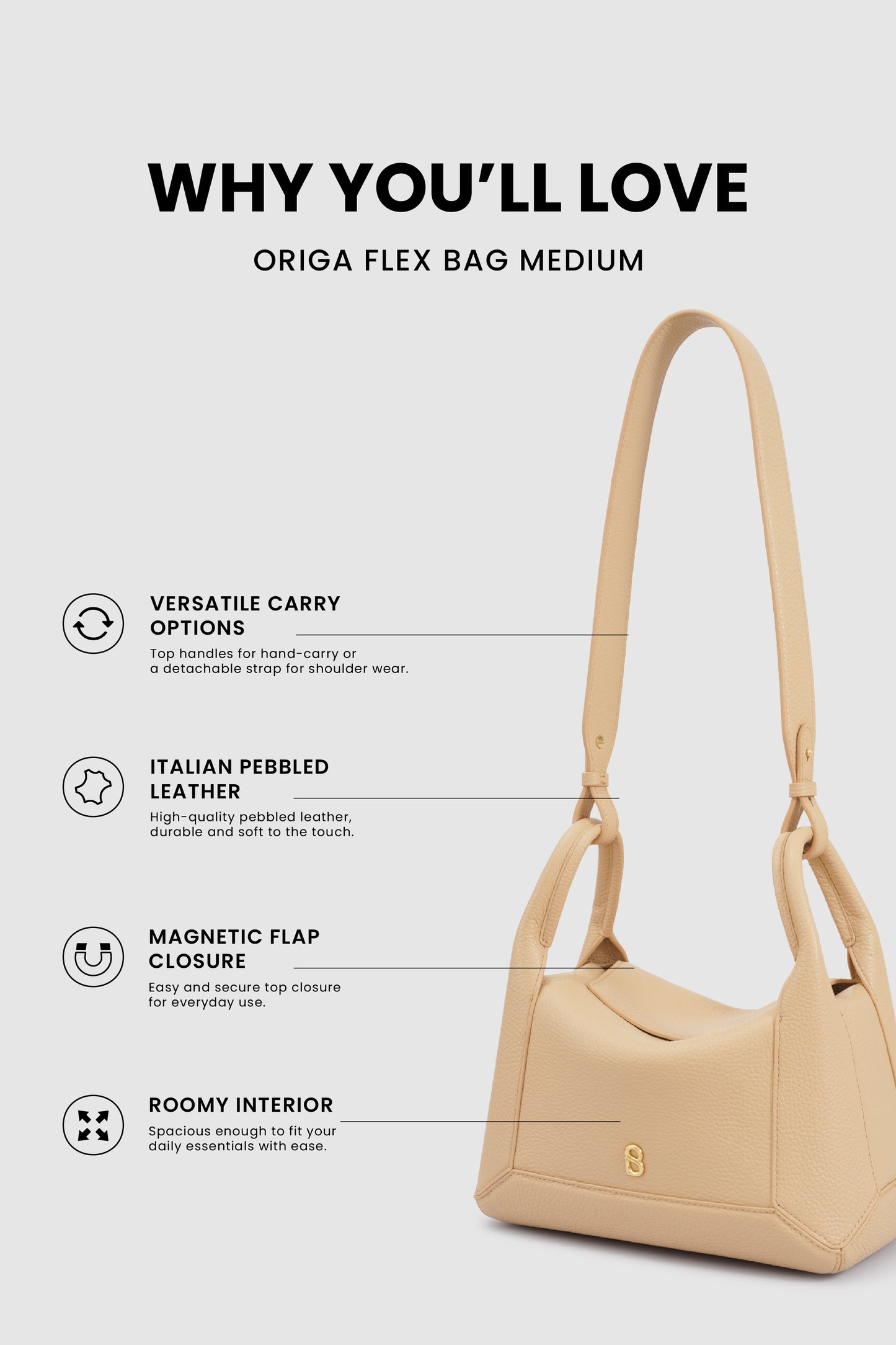 Origa Flex Bag Medium - Champagne