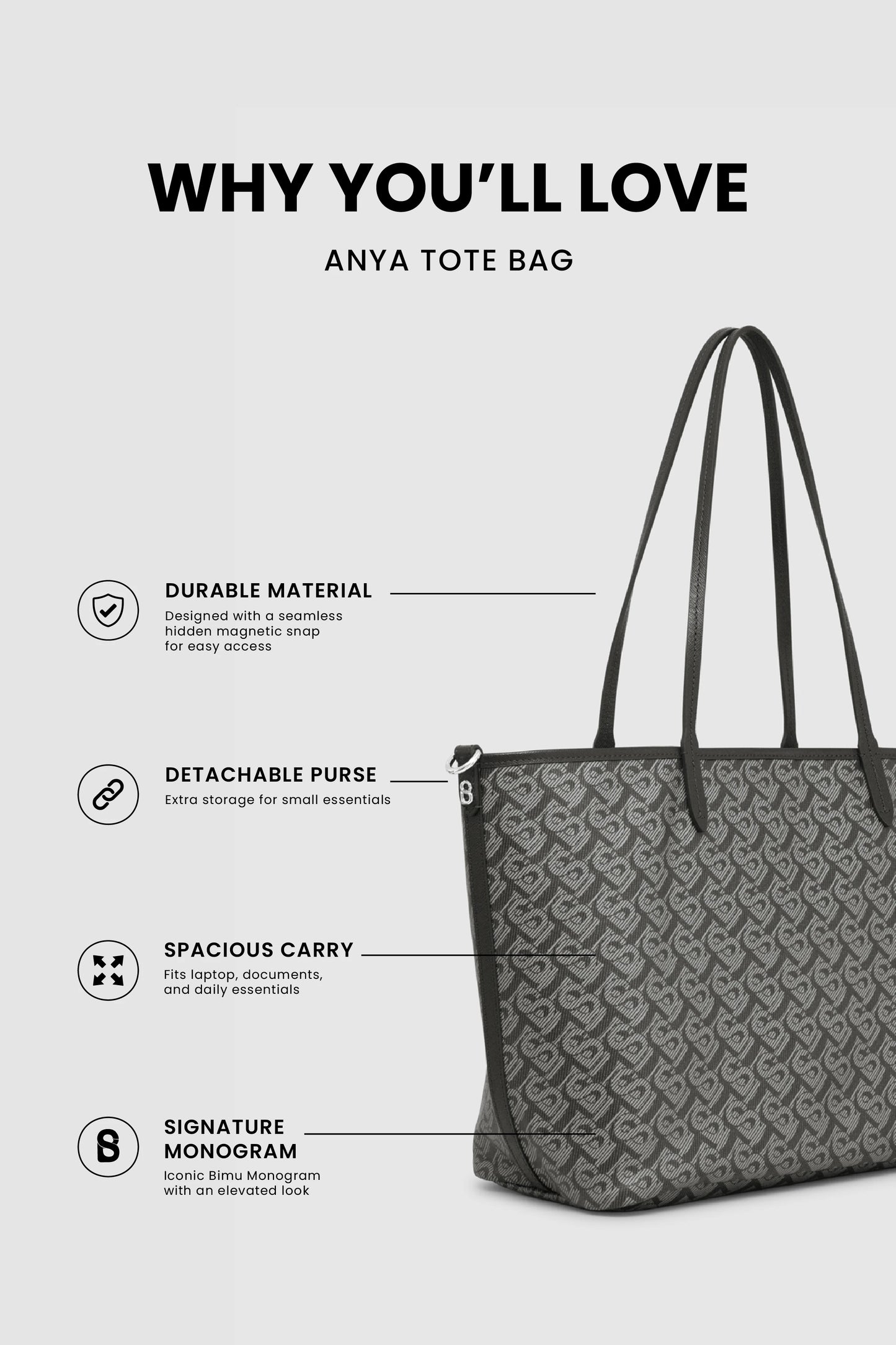 Anya Tote Bag - Black