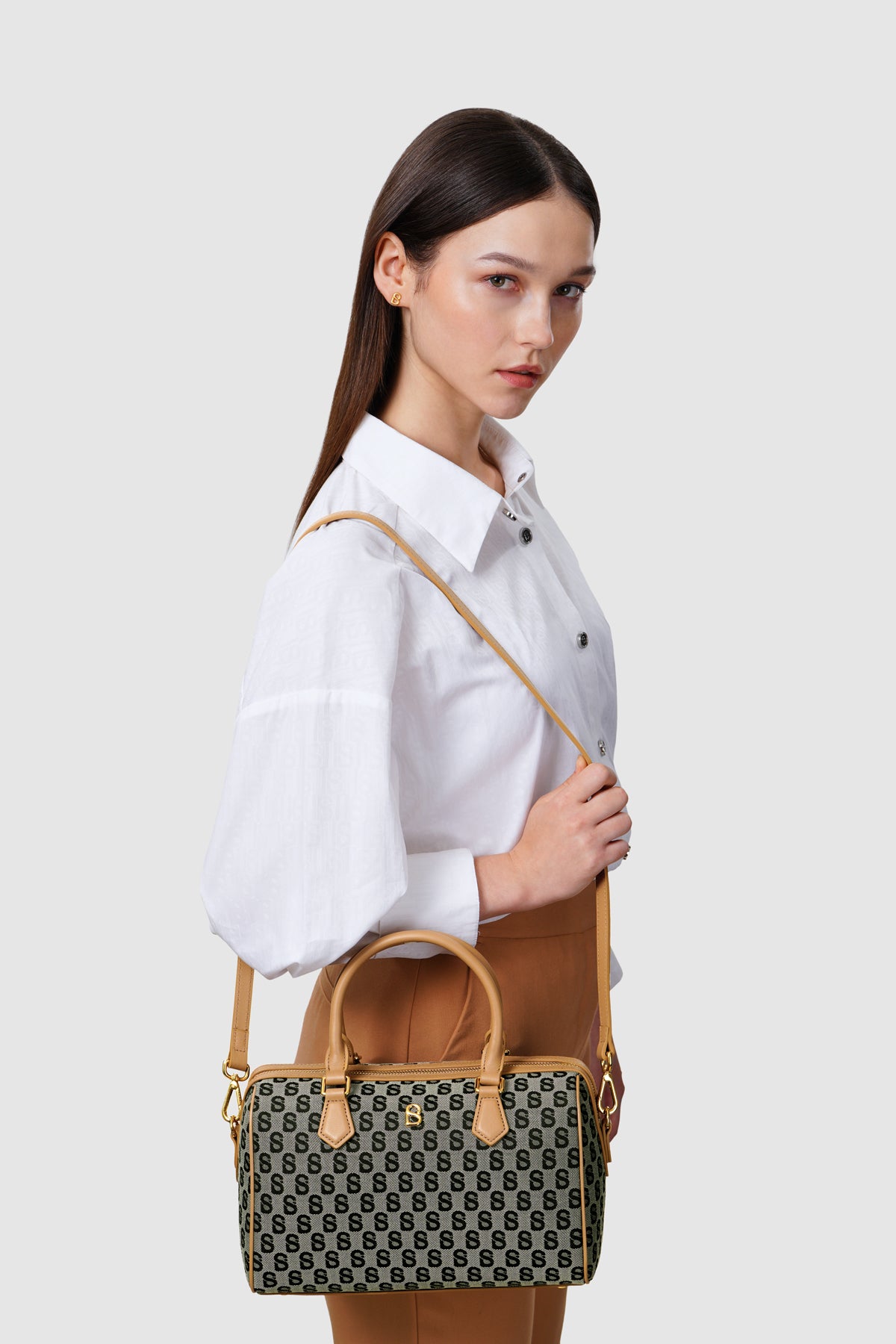 Monogram Handbag - Brown