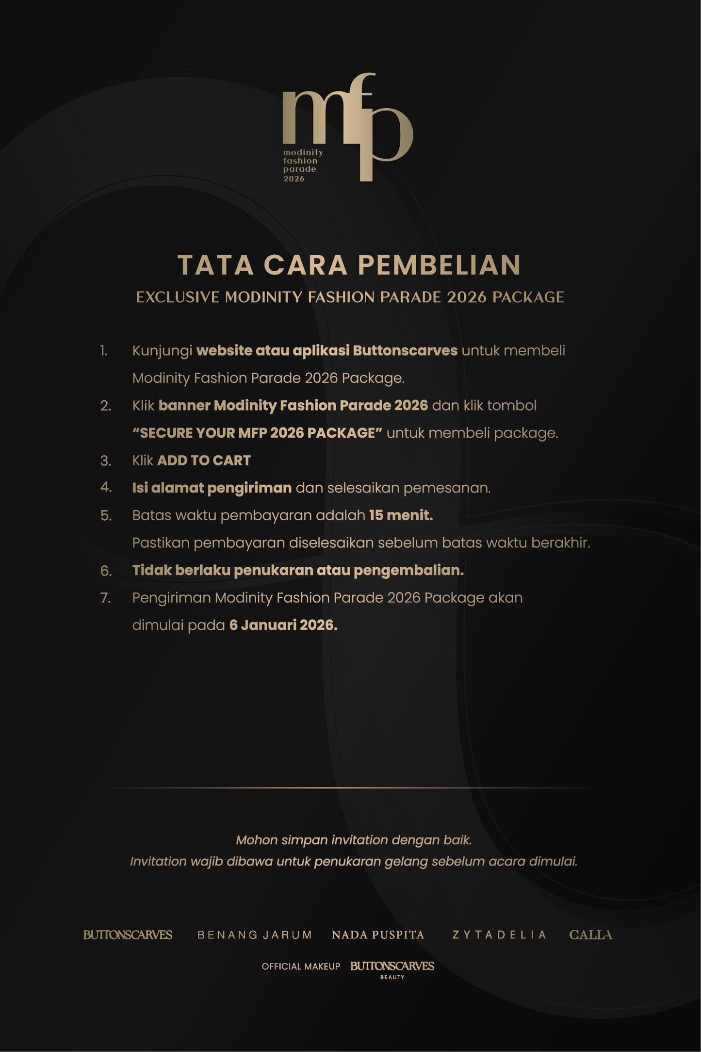 Modinity Fashion Parade 2026 Package