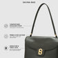 Savina Bag - Pebble Leather - Dark Olive